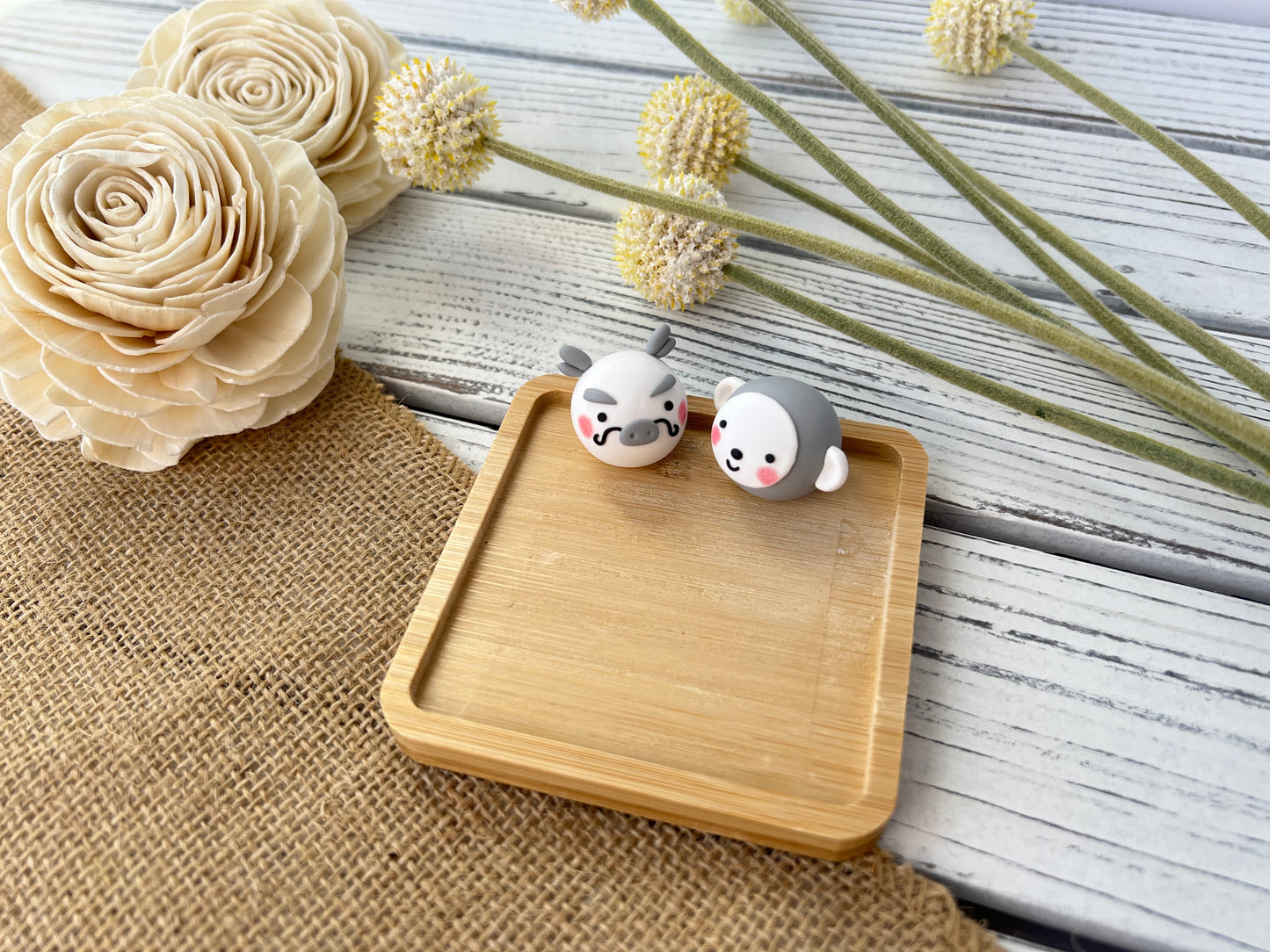 Duo - Zodiac Animal Figurine Jewelry Plate